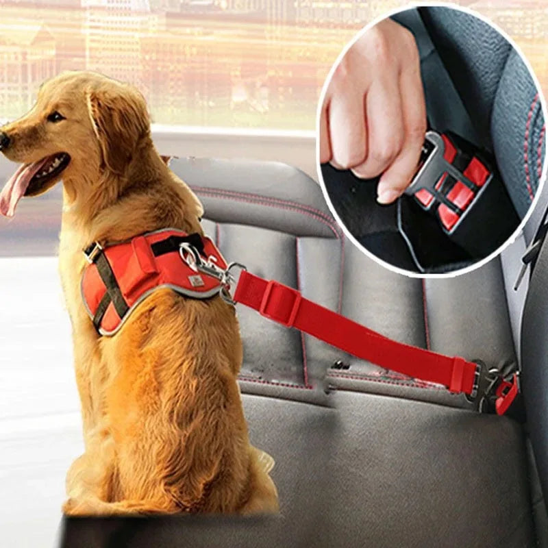 Adjustable Pet Car Safety Seat Belt and Leash