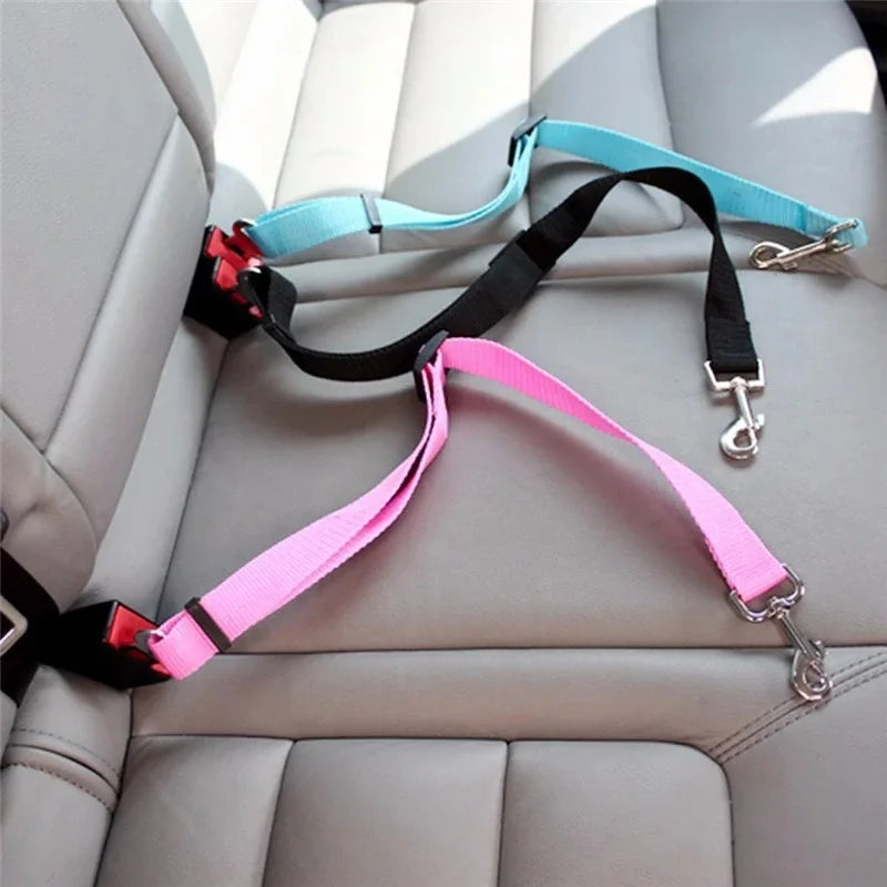 Adjustable Pet Car Safety Seat Belt and Leash