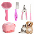 5-in-1 Pink Pet Grooming & Nail Care Kit
