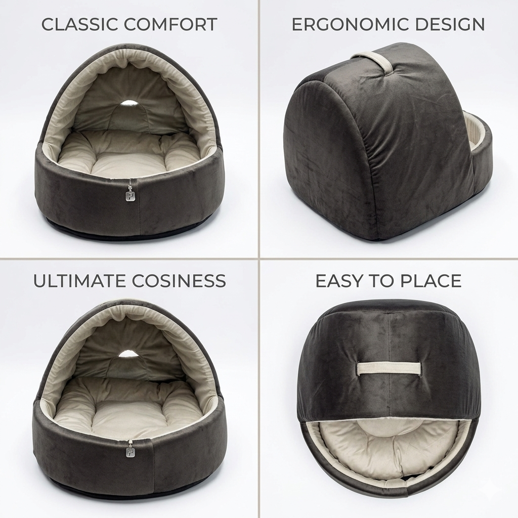 Hut Style Comfortable Pet House for Dogs & Cats – L